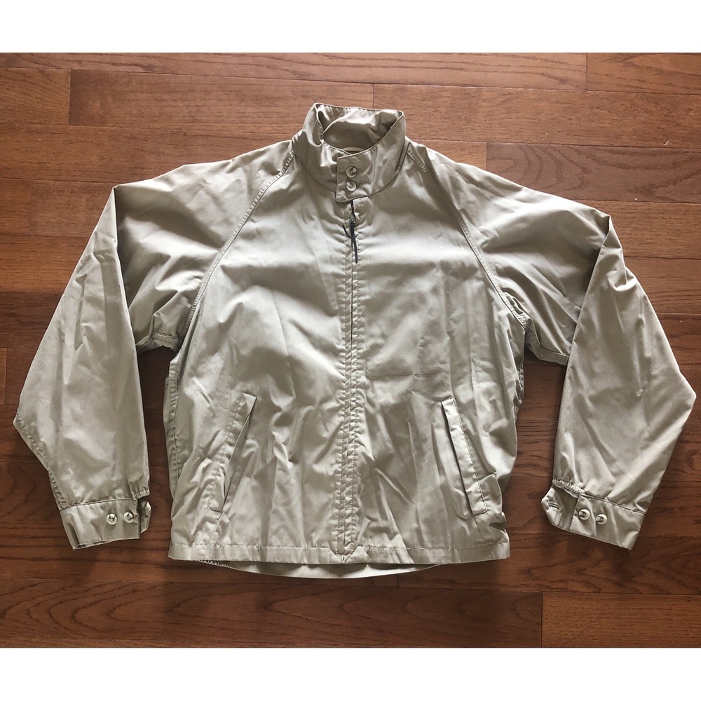 Vtg English Squire Harrington Jacket A Cambridge Original Mens 42 R Zip Khaki